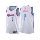 Youth Nike Miami Heat #1 Chris Bosh Swingman White NBA Jersey - City Edition