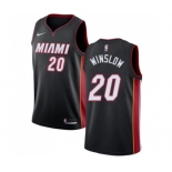 Youth Nike Miami Heat #20 Justise Winslow Swingman Black Road NBA Jersey - Icon Edition