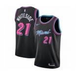 Youth Nike Miami Heat #21 Hassan Whiteside Swingman Black NBA Jersey - City Edition