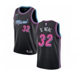 Youth Nike Miami Heat #32 Shaquille O'Neal Swingman Black NBA Jersey - City Edition