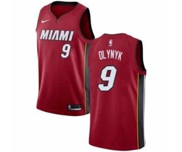 Youth Nike Miami Heat #9 Kelly Olynyk Swingman Red NBA Jersey Statement Edition