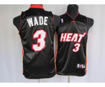 youth nba miami heat #3 wade black