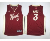 youth nba miami heat #3 wade red[2015 Christmas edition][wade]