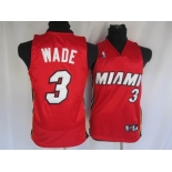 youth nba miami heat #3 wade red