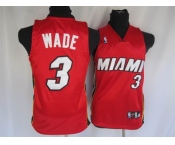 youth nba miami heat #3 wade red