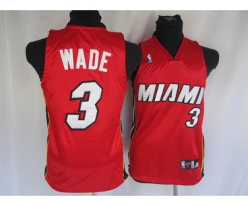 youth nba miami heat #3 wade red