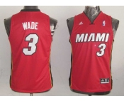 youth nba miami heat #3 wade red[revolution 30 swingman]