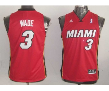 youth nba miami heat #3 wade red[revolution 30 swingman]