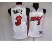 youth nba miami heat #3 wade white