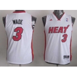 youth nba miami heat #3 wade white[revolution 30 swingman]