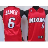 youth nba miami heat #6 james red