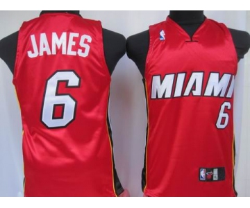 youth nba miami heat #6 james red