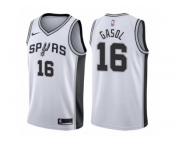 Men Adidas San Antonio Spurs #16 Pau Gasol Swingman 2017-18 White NBA Jersey