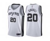 Men Adidas San Antonio Spurs #20 Manu Ginobili Swingman 2017-18 Icon White NBA Jersey