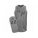 Men Adidas San Antonio Spurs #22 Rudy Gay Authentic Silver Grey Alternate NBA Jersey