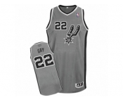 Men Adidas San Antonio Spurs #22 Rudy Gay Authentic Silver Grey Alternate NBA Jersey