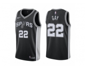 Men Adidas San Antonio Spurs #22 Rudy Gay Swingman 2017-18 Black NBA Jersey