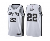 Men Adidas San Antonio Spurs #22 Rudy Gay Swingman 2017-18 Icon White NBA Jersey