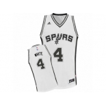 Men Adidas San Antonio Spurs #4 Derrick White Swingman White Home NBA Jersey