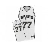 Men Adidas San Antonio Spurs #77 Joffrey Lauvergne Swingman White Home NBA Jersey