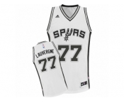 Men Adidas San Antonio Spurs #77 Joffrey Lauvergne Swingman White Home NBA Jersey