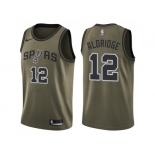 Men Nike San Antonio Spurs #12 LaMarcus Aldridge Green Salute to Service NBA Swingman Jersey