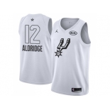 Men Nike San Antonio Spurs #12 LaMarcus Aldridge White NBA Jordan Swingman 2018 All-Star Game Jersey