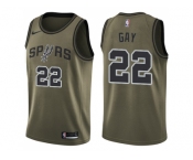 Men Nike San Antonio Spurs #22 Rudy Gay Green Salute to Service NBA Swingman Jersey