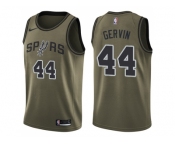 Men Nike San Antonio Spurs #44 George Gervin Green Salute to Service NBA Swingman Jersey