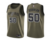 Men Nike San Antonio Spurs #50 David Robinson Green Salute to Service NBA Swingman Jersey