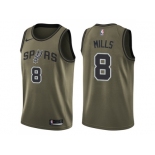 Men Nike San Antonio Spurs #8 Patty Mills Green Salute to Service NBA Swingman Jersey