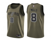 Men Nike San Antonio Spurs #8 Patty Mills Green Salute to Service NBA Swingman Jersey