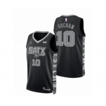 Men' San Antonio Spurs #10 Jeremy Sochan 2022-23 Black Stitched Jersey