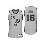 Men San Antonio Spurs #16 Pau Gasol New Swingman Alternate Gray Jersey