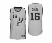 Men San Antonio Spurs #16 Pau Gasol New Swingman Alternate Gray Jersey