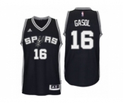 Men San Antonio Spurs #16 Pau Gasol New Swingman Road Black Jersey