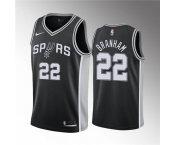 Men' San Antonio Spurs #22 Malaki Branham Black Association Edition Stitched Jersey