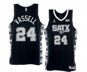 Men' San Antonio Spurs #24 Devin Vassell 2022-23 Black Stitched Jersey