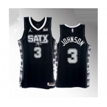 Men' San Antonio Spurs #3 Keldon Johnson 2022-23 Black Stitched Jersey