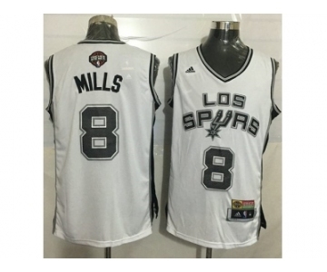 Men San Antonio Spurs #8 Patty Mills White Latin Nights Stitched NBA Jersey