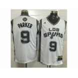 Men San Antonio Spurs #9 Tony Parker White Latin Nights Stitched NBA Jersey