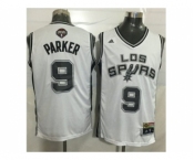 Men San Antonio Spurs #9 Tony Parker White Latin Nights Stitched NBA Jersey