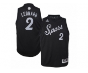 Men adidas San Antonio Spurs #2 Kawhi Leonard Black 2016-17 Christmas Day Swingman Jersey