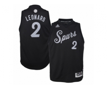 Men adidas San Antonio Spurs #2 Kawhi Leonard Black 2016-17 Christmas Day Swingman Jersey