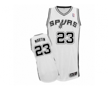 Men's Adidas San Antonio Spurs #23 Kevin Martin Authentic White Home NBA Jersey