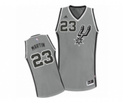 Men's Adidas San Antonio Spurs #23 Kevin Martin Swingman Silver Grey Alternate NBA Jersey