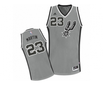 Men's Adidas San Antonio Spurs #23 Kevin Martin Swingman Silver Grey Alternate NBA Jersey