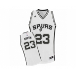 Men's Adidas San Antonio Spurs #23 Kevin Martin Swingman White Home NBA Jersey