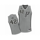 Men's Adidas San Antonio Spurs #42 David Lee Swingman Silver Grey Alternate NBA Jersey