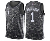 Men's Nike San Antonio Spurs #1 Kyle Anderson Swingman Camo NBA Jersey - City Edition